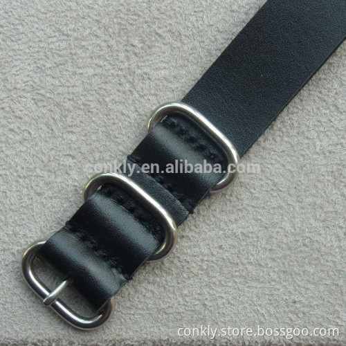 black leathe watch straps factory